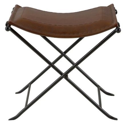 Martin Svensson Saddle Seat Black/Cinnamon Accent Stool-3