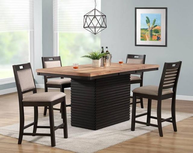 Urban Styles Furniture Dallas Cappuccino/Gray Counter Dining Chair-1