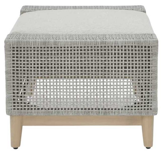 Signature Design by Ashley® Seton Creek Gray Aluminum/Resin Outdoor Ottoman with Cushion-2