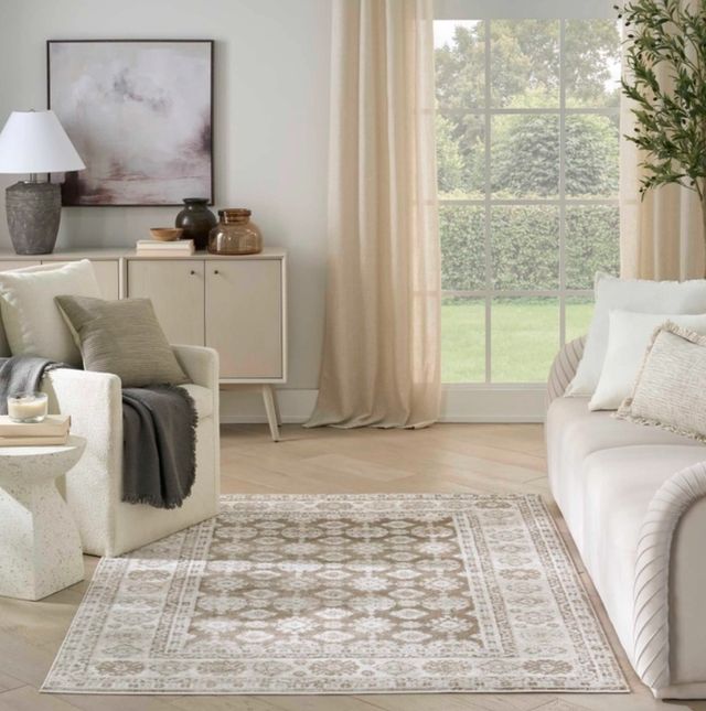 Nourison Home™ Dekor DEK02 Ivory Taupe 5'x7' Style 1 Area Rug-1