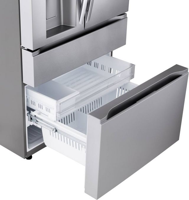 LG 36 in. 24.5 Cu. Ft. Printproof™ Stainless Steel Counter Depth French Door Refrigerator-2