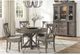 Mazin Furniture Cardano Driftwood Light Brown Round DIning Table-3