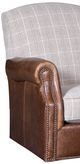 Mayo Furniture Customizable Leather and Fabric Swivel Chair with Nailhead Trim-1