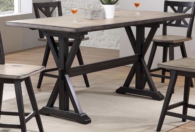Urban Styles Furniture Orlando 5-Piece Cappuccino/Smoke Gray Counter Height Dining Set-2
