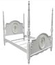 ACME Furniture Flora White Full Poster Bed-0
