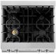 ZLINE Legacy 30" Satin Stainless Steel Gas Rangetop with 4 Brass Burners and Porcelain Cooktop-2