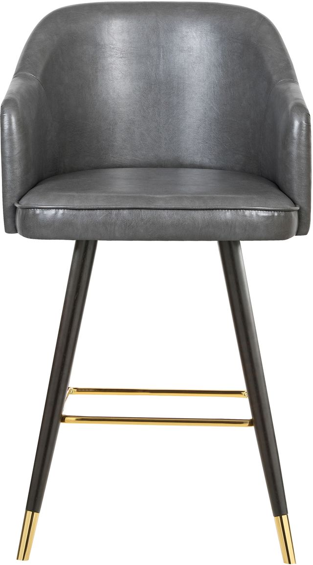 Meridian Furniture Barbosa Gray Faux Leather Counter Stool-2