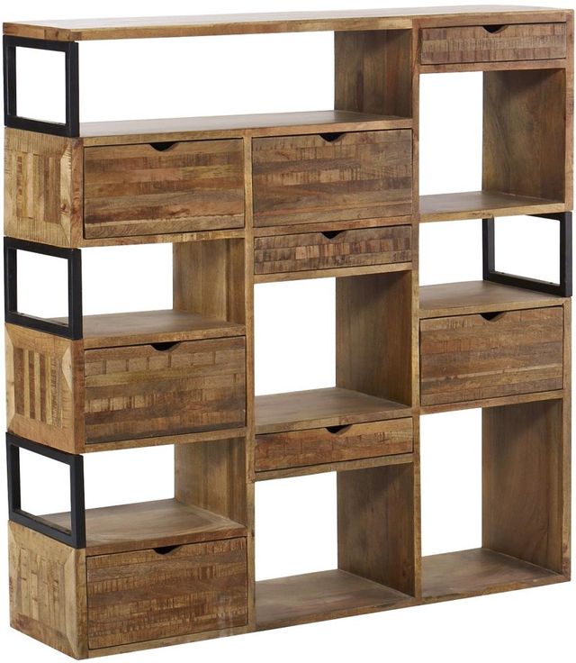 Jaipur Furniture Cubist Brown 8-Drawer Accent Shelf-0