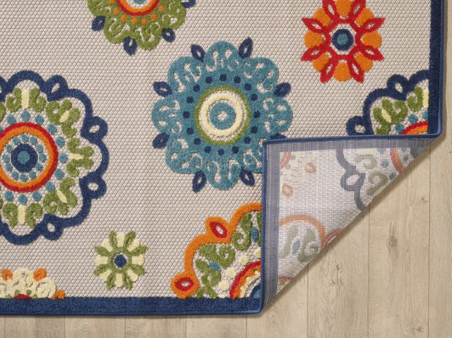 KAS Rugs Calla Ivory Suzani 5'x7' Area Rug-3