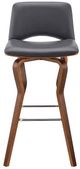 Armen Living Gerty Gray/Walnut 30" Swivel Bar Stool-1