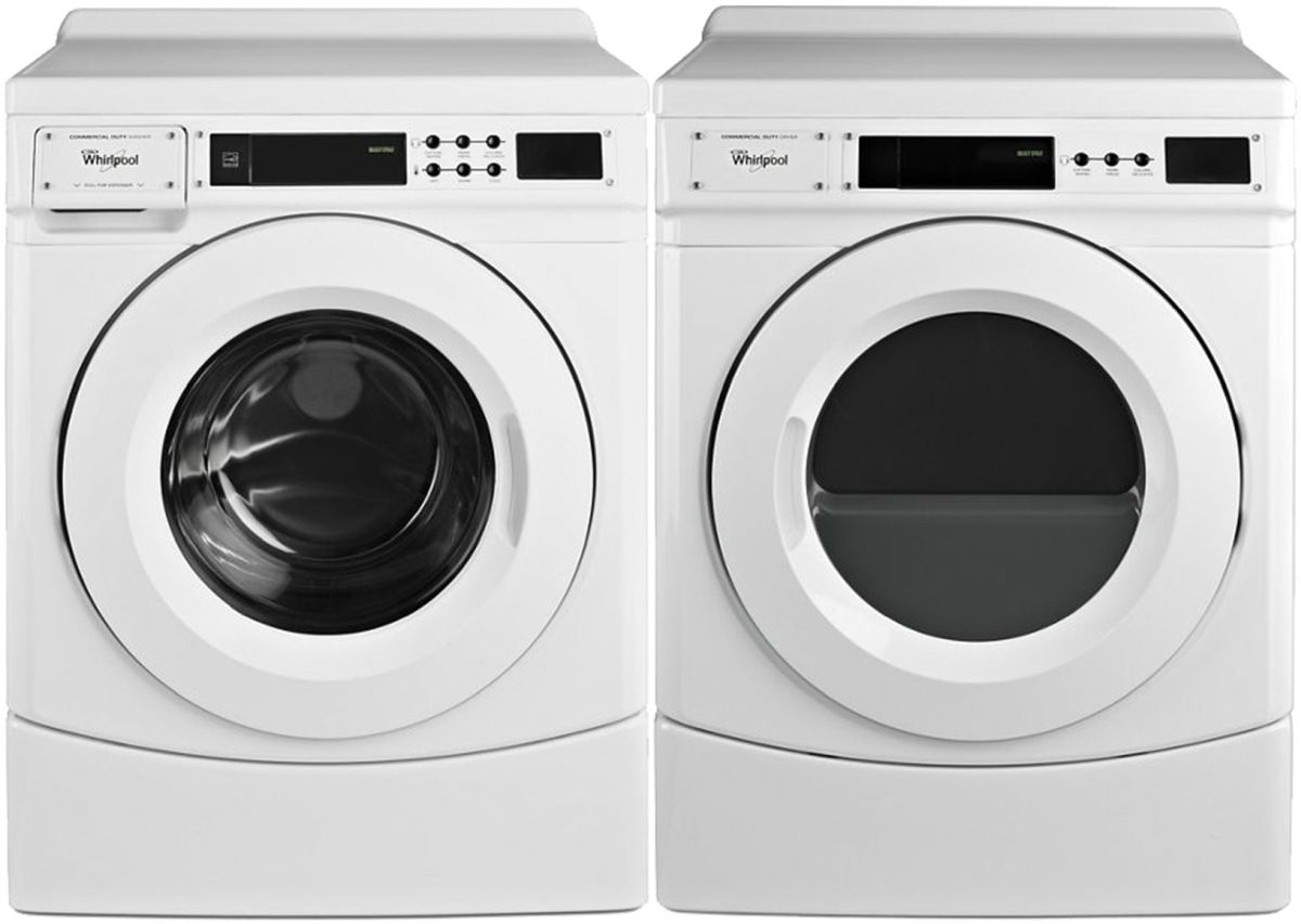 Whirlpool Commercial White Front Load Laundry Pair