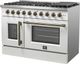 FORNO® Galiano Series Alta Qualita 48" White Pro Style Gas Range-2