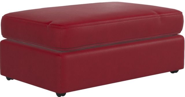 Flexsteel® Customizable Vail Leather Cocktail Ottoman-2
