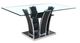 Mazin Furniture Betmar Glass Top Dining Table with Chrome Base-0