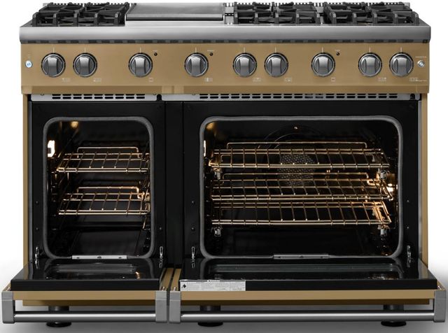 Viking® 5 Series 48" Golden Hour Pro Style Gas (LP) Range with Polished Chrome Trim-1
