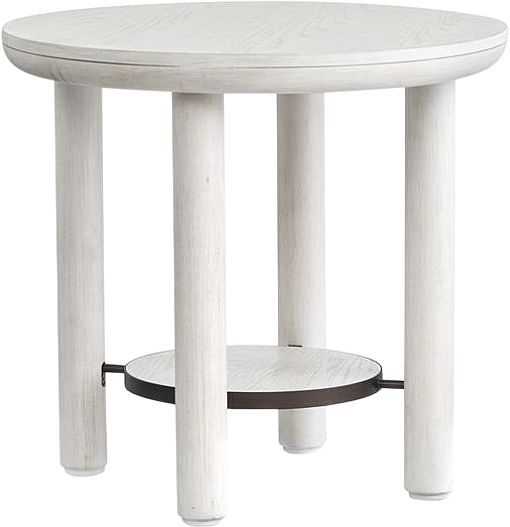Magnussen Home® Sunset Cove Moonlight Pearl Round End Table-0