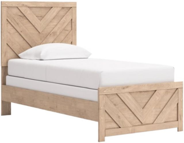 Sanginlane Twin Panel Bed - Tan Sanginlane Twin Panel Bed - Tan