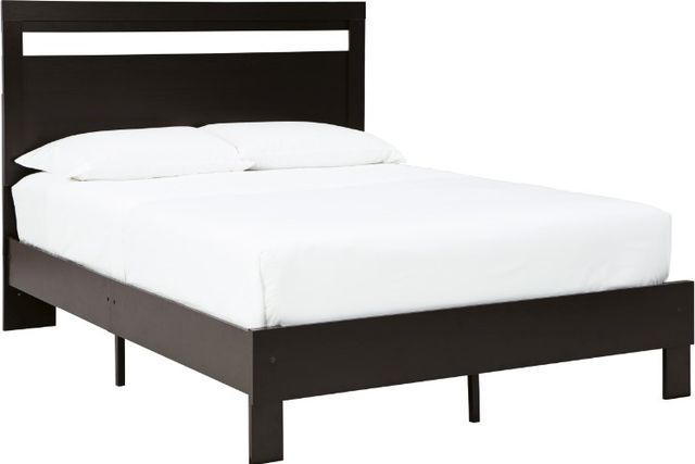 Signature Design by Ashley® Finch 4-Piece Black/Brown Queen Panel Platform Bed Set-1
