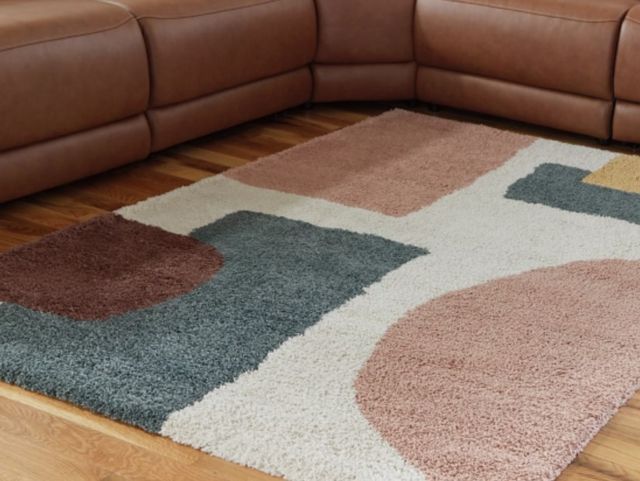 Signature Design by Ashley® Flynnwick Cream/Gray/Pink 5'x7' Area Rug-3