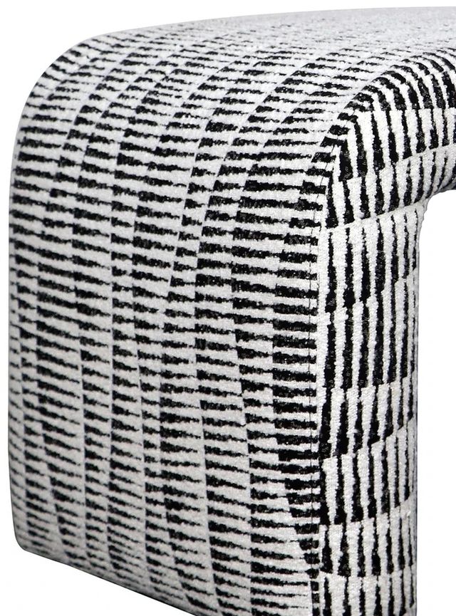Harp & Finial® Gable Black/White Dash Ottoman-1