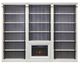 Martin Furniture Toulouse 3-Piece Rustic White Fireplace Bookcase-1