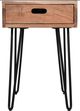 Jofran Inc. Rollins Natural Chairside Table with Black Base-1