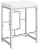 Coaster® Jackson 4-Piece Chrome/White Multipurpose Counter Height Dining Set-4