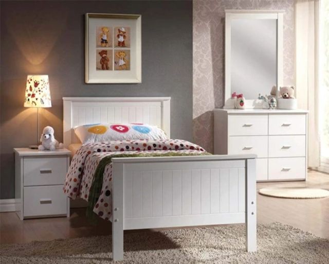 ACME Furniture Bungalow White Youth Twin Panel Bed-1