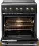 Viking® 5 Series 30" Valentine Pro Style Electric Range with Brushed Brass Trim-1