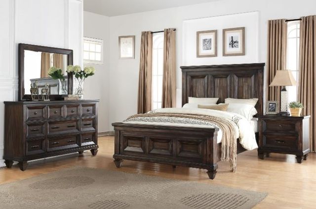 New Classic® Home Furnishings Sevilla 4-Piece Walnut King Panel Bedroom Set-1