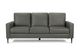 Monarch Specialties Inc. Dark Grey 75" Faux Leather Sofa with Black Metal Legs-0