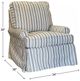 Cozy Life Slip Covered Multi Color Swivel Glider Chair-2