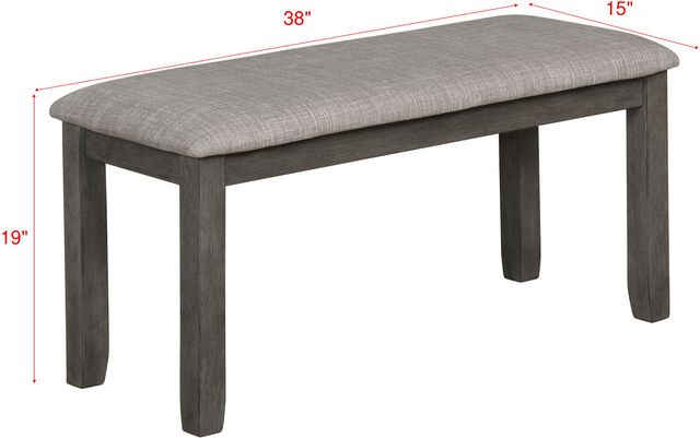 Crown Mark Paige 6-Piece Gray Dining Table Set-6