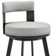 Armen Living Flynn Black/Light Gray 30'' Bar Stool-4