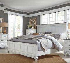 Liberty Furniture Allyson Park 5-Piece Wire Brushed White Queen Panel Bed Set