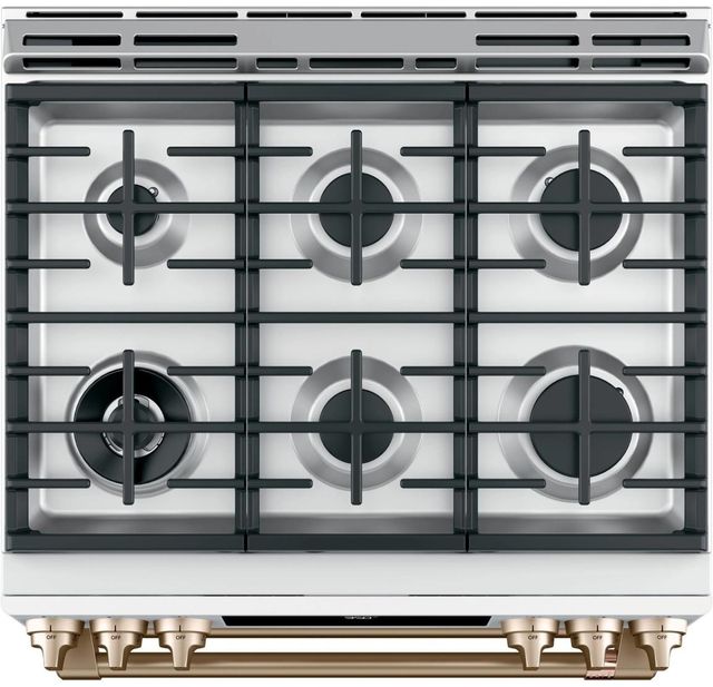 Café™ 30" Matte White Slide In Dual Fuel Range-3
