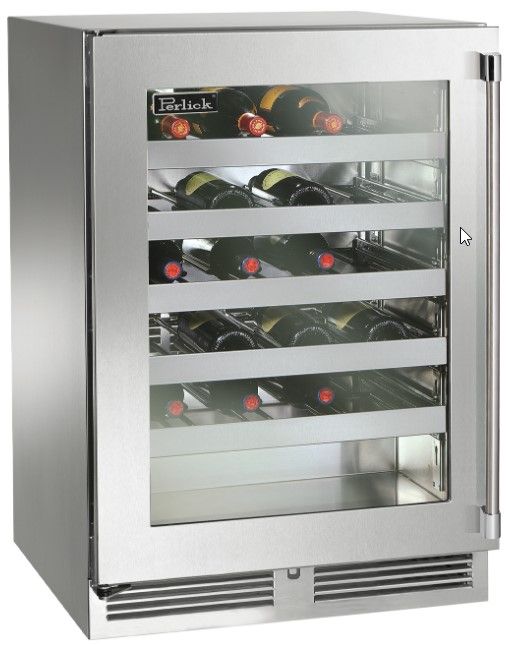 Perlick® Marine & Coastal Series 24" 5.2 Cu. Ft. Stainless Steel Solid Door Built-In Wine Reserve-0