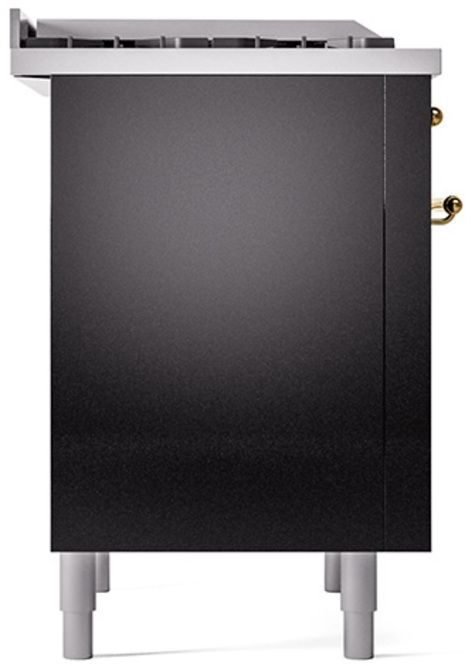 Ilve® Nostalgie II Series 36" Glossy Black Pro Style Dual Fuel Range-3