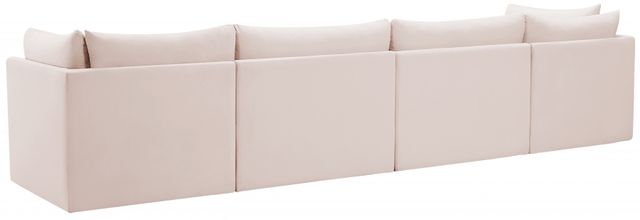 Meridian Furniture Jacob Pink 140" Modular Velvet Sofa-1