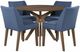 Liberty Furniture Space Savers 5-Piece Blue Jean Denim/Satin Walnut Round Dining Set-0