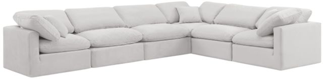 Meridian Furniture Indulge 6-Piece Cream Modular Sectional-0
