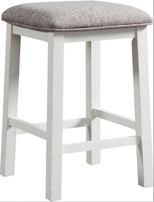 Elements International Stone White Occasional Bar Table Set-4