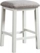 Elements International Stone White Occasional Bar Table Set-4