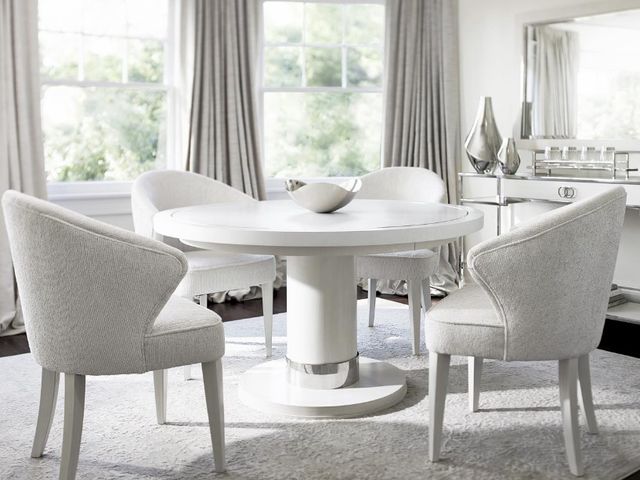 Bernhardt Silhouette Eggshell/White Arm Chair-4