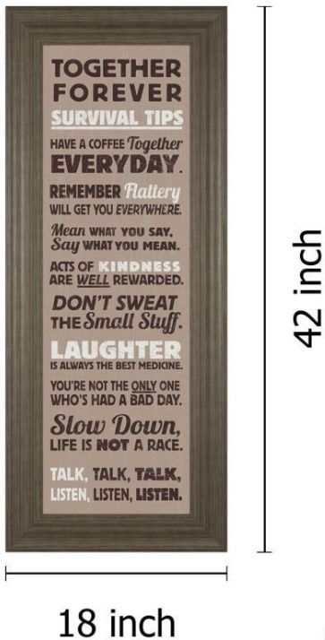 Classy Living Vintage Collection Survival Tips I 18' Wall Art-2