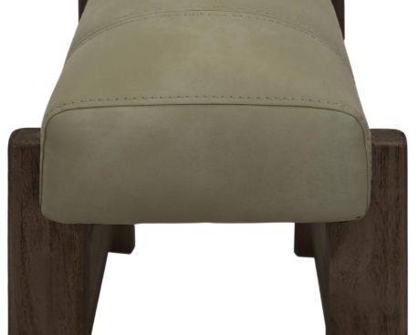 International Furniture Direct Balam Green/Stained Dark Accent Stool-3