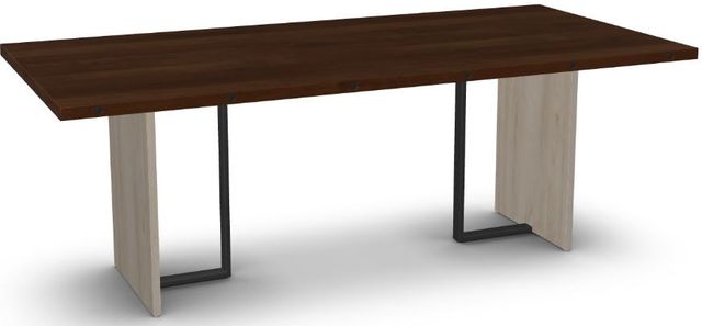 Amisco Customizable Zoel 84" Solid Birch Dining Table with Decorative Bolts -1