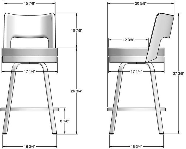 Amisco Customizable Brock Swivel Counter Stool-2