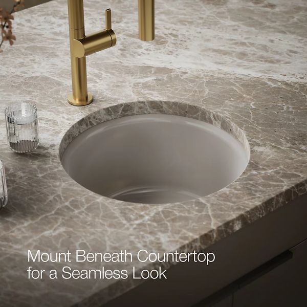 KOHLER® Porto Fino™ Truffle 19" Top/Undermount Single-Bowl Bar Sink-4