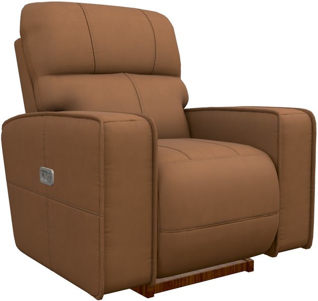 La-Z-Boy® Maddox Camel Leather Power Rocking Recliner with Headrest-0